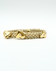 LES AMOURS metallic bracelet ♥ : Metallic ribbon with vermeil hearts.