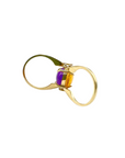 KINETIC YELLOW & PURPLE SERIES · GOLD RING WITH NATURAL GEMSTONES AND DIAMONDS
