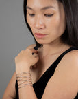 CONNECTION Cuff: Yellow gold and sterling silver