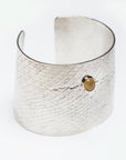 REPTILIA MAXIMA CUFF · SILVER AND NATURAL GEMSTONES