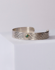 REPTILIA MINI CUFF · SILVER AND NATURAL GEMSTONES