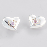 BE GRATEFUL BRIGHT HEART earrings: Sterling silver