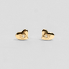 BE GRATEFUL BRIGHT HEART mini earrings: Yellow gold