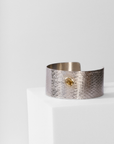 REPTILIA MEDIUM CUFF · SILVER AND NATURAL GEMSTONES