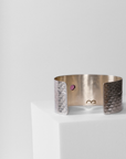 REPTILIA MEDIUM CUFF · SILVER AND NATURAL GEMSTONES