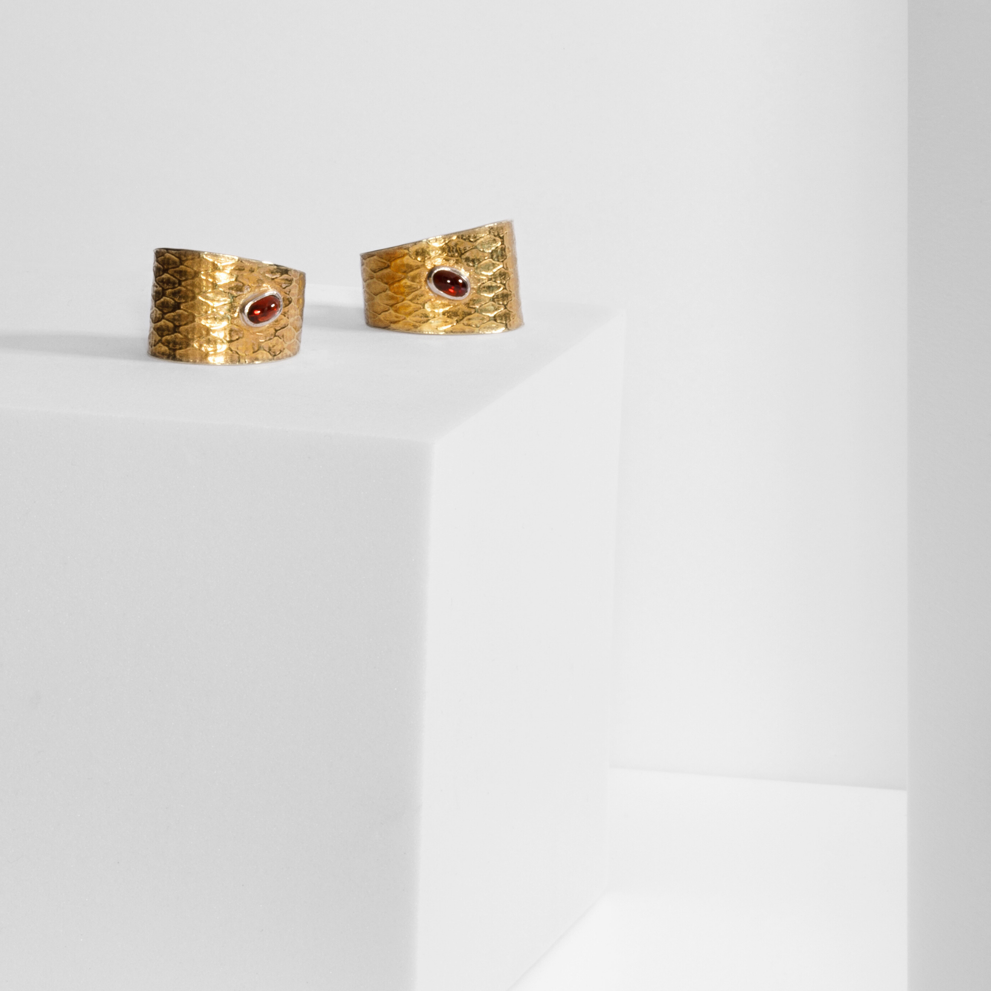REPTILIA EARRINGS · VERMEIL AND NATURAL STONES