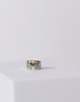REPTILIA EARCUFF · SILVER AND NATURAL GEMSTONES