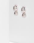 Mirage modular earring in sterling silver with a transformable contemporary design by Carlota Guardia