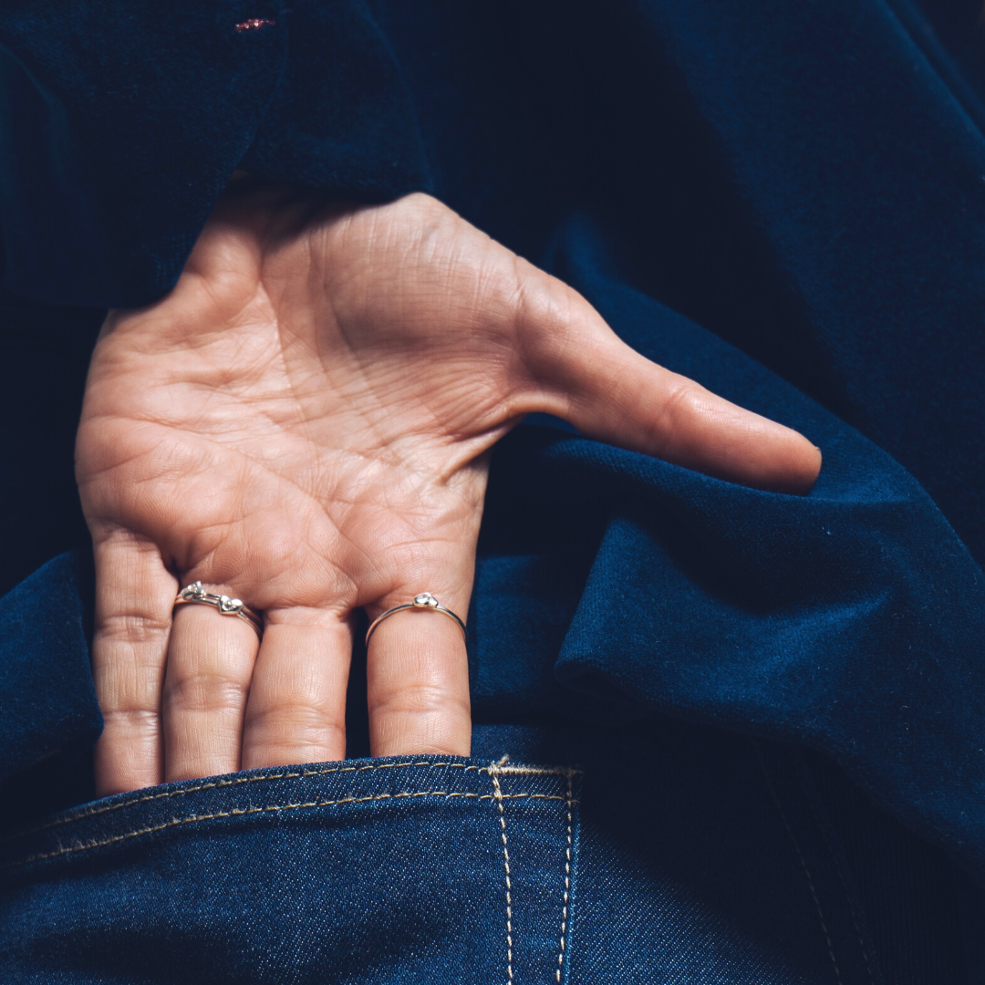 SELF-LOVE RING · SILVER AND DIAMOND