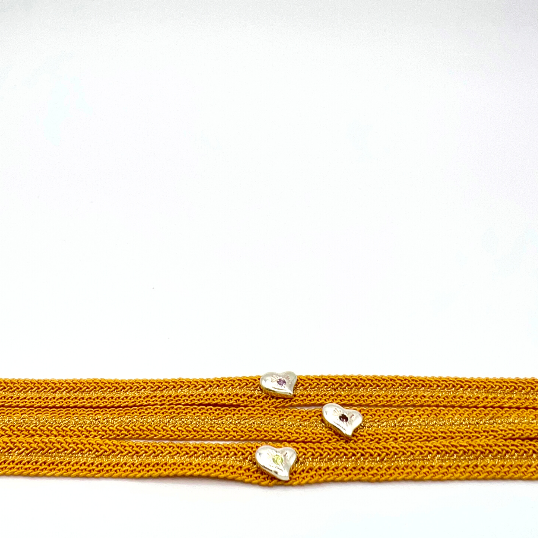 les-amours-yellow-bracelet-silver-heart-diamond-front.png